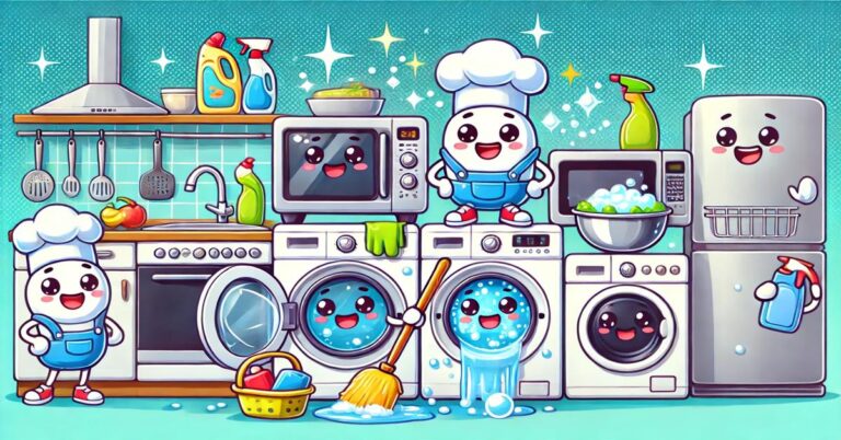 How to Clean Your Washing Machine, Oven, Dishwasher, Microwave, and Refrigerator
